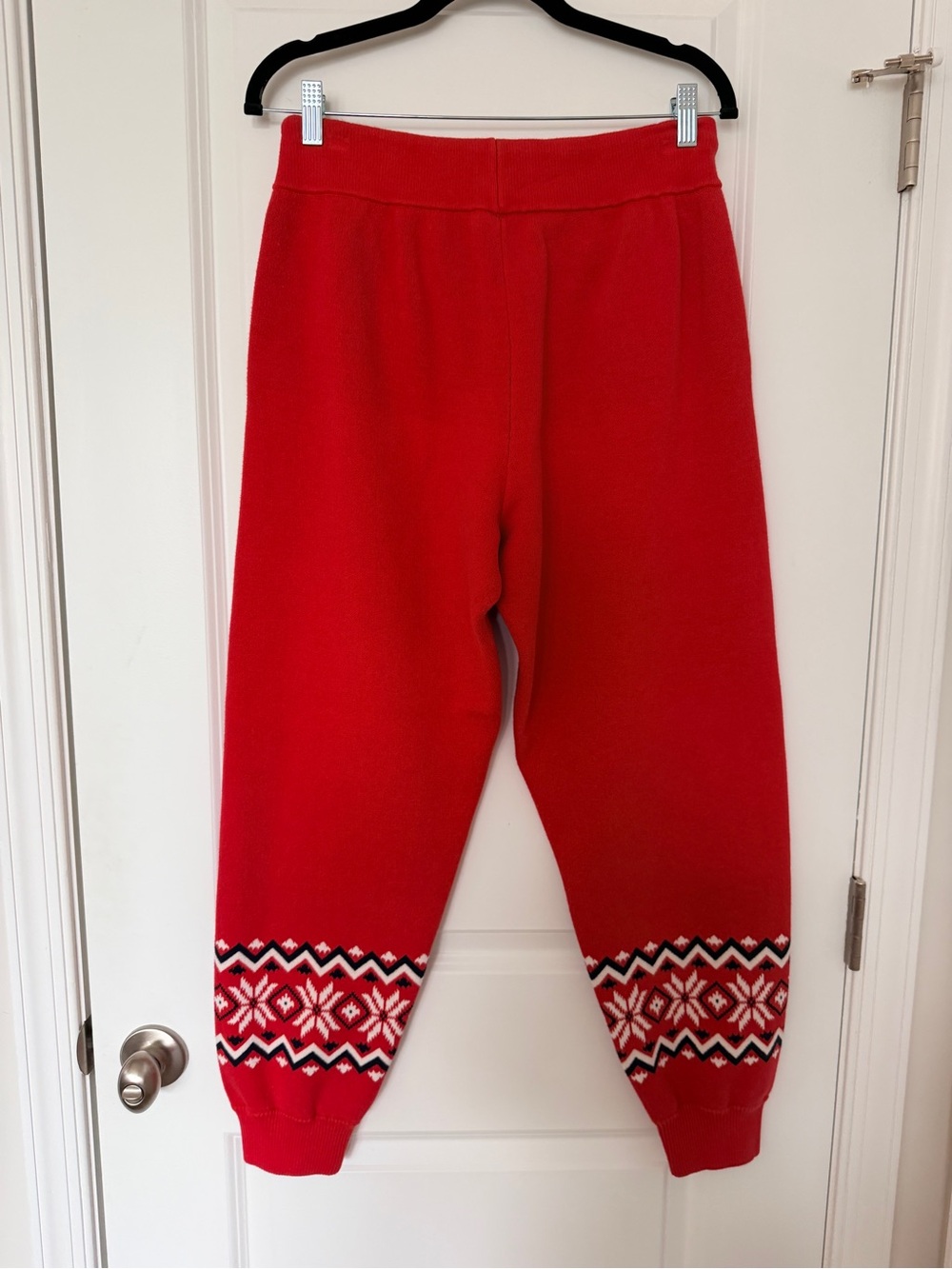 The Upside Keystone Jojo Red Fair Isle Knit Jogger Pants - Picture 7 of 9
